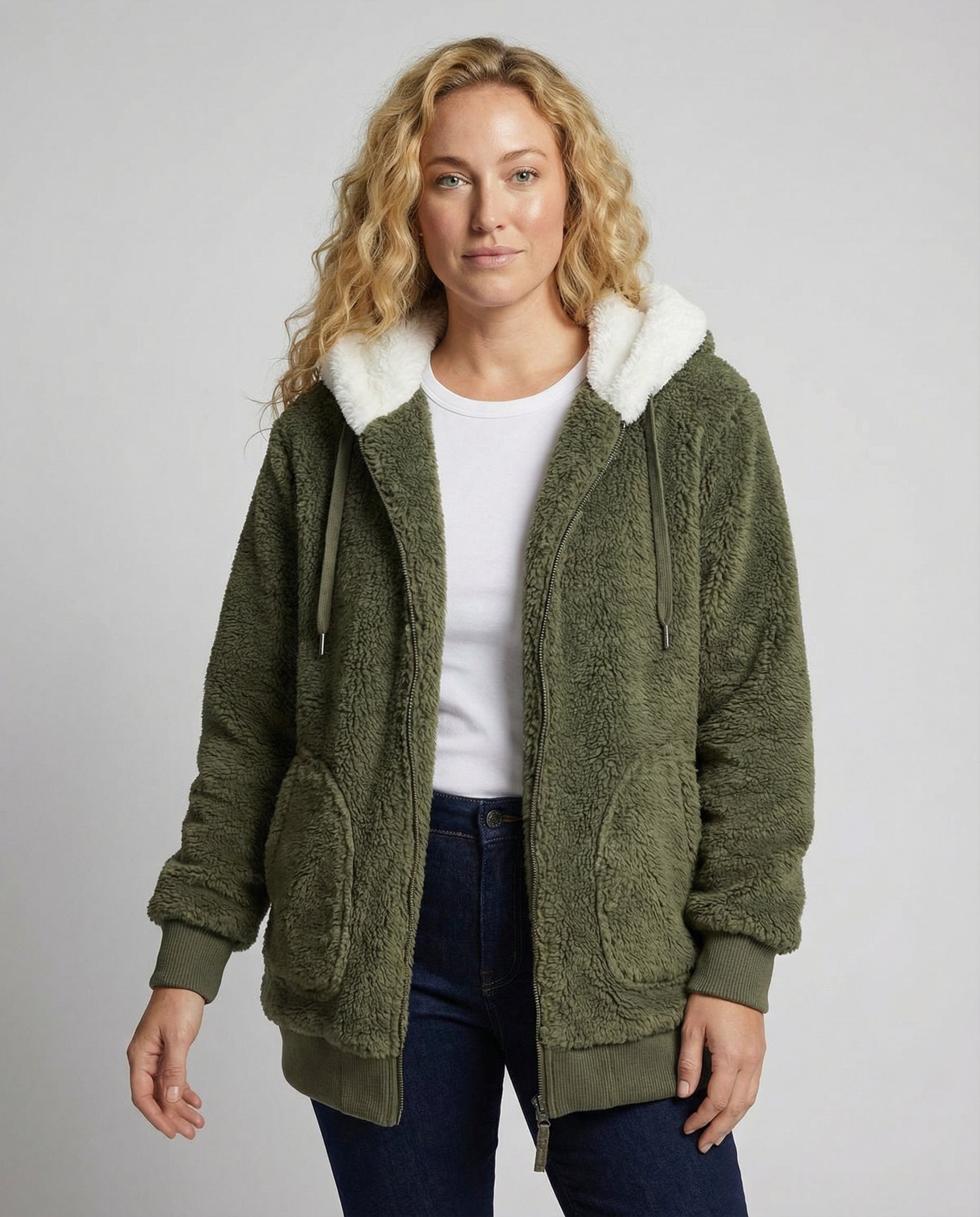 Übergroße Teddyjacke Damen | R&B