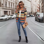 R&B | Cardigan Chic In Regenbogenstreifen