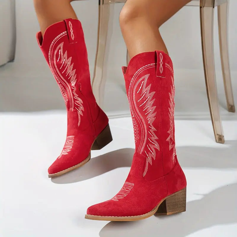 R&B | Elegante Gestickte Cowboystiefel