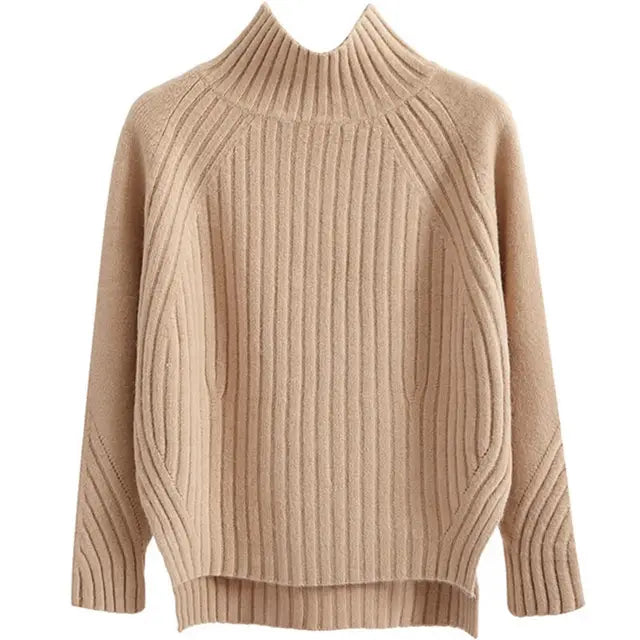 R&B | Pullover - Premium Rippstrick Rollkragenpullover