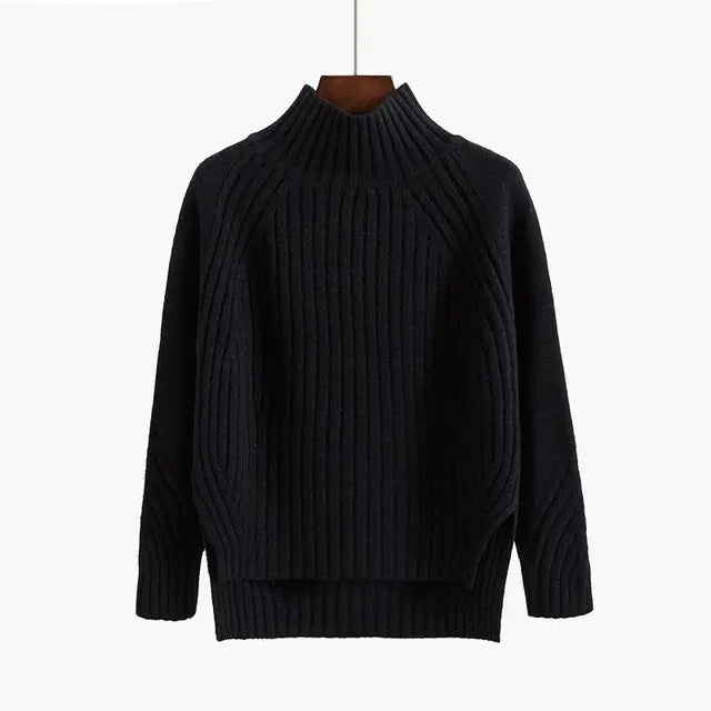 R&B | Pullover - Premium Rippstrick Rollkragenpullover