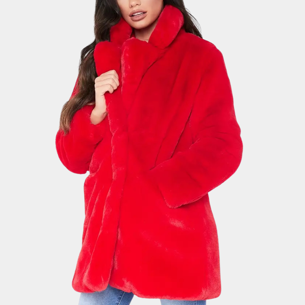 R&B | Eleganter Winterplüschmantel für Damen