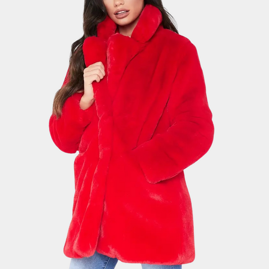 R&B | Eleganter Winterplüschmantel für Damen