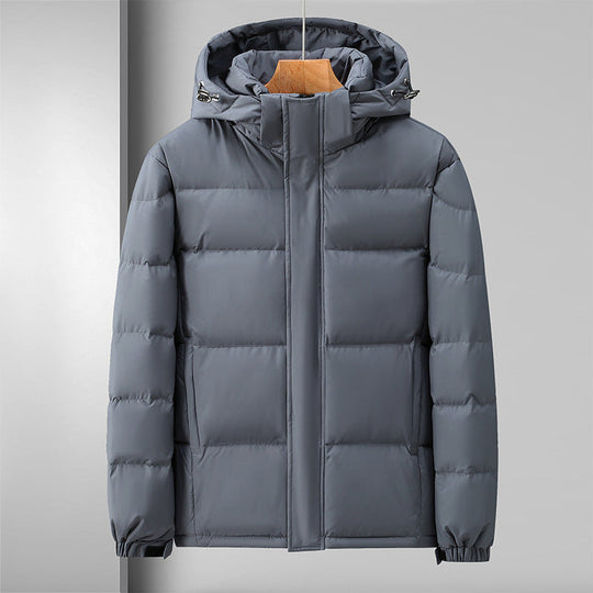 R&B | Pufferjacke Winddichtes Steppdesign mit Kapuze und Reißverschluss Leicht und Strapazierfähig