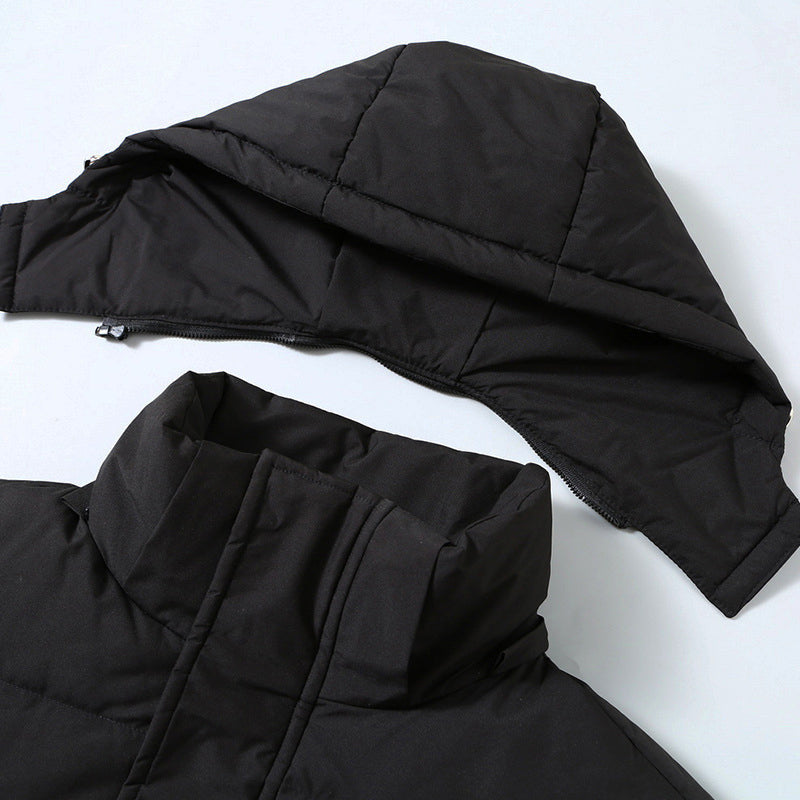 R&B | Pufferjacke Winddichtes Steppdesign mit Kapuze und Reißverschluss Leicht und Strapazierfähig