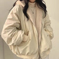 R&B | Übergroße Jacke mit Plüschfutter und Kapuze