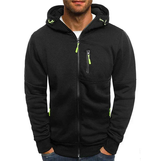 R&B | Herren Sweatshirt mit Kapuze Und Reißverschluss