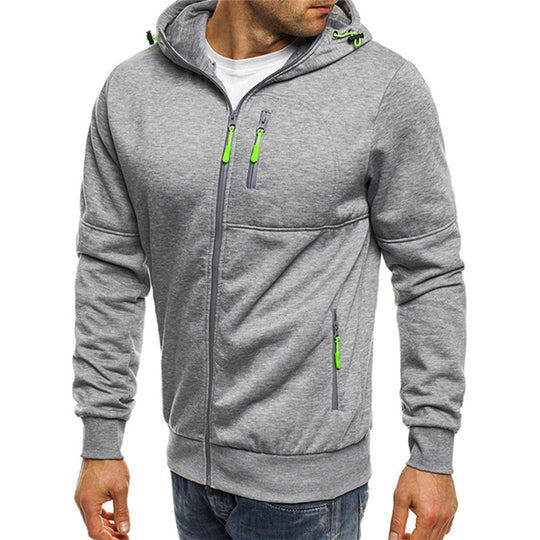 R&B | Herren Sweatshirt mit Kapuze Und Reißverschluss