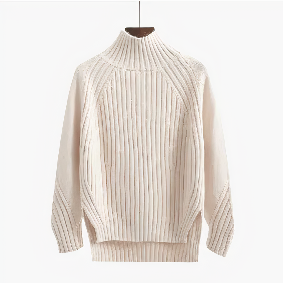 R&B | Rippstrick hochabschließender Pullover