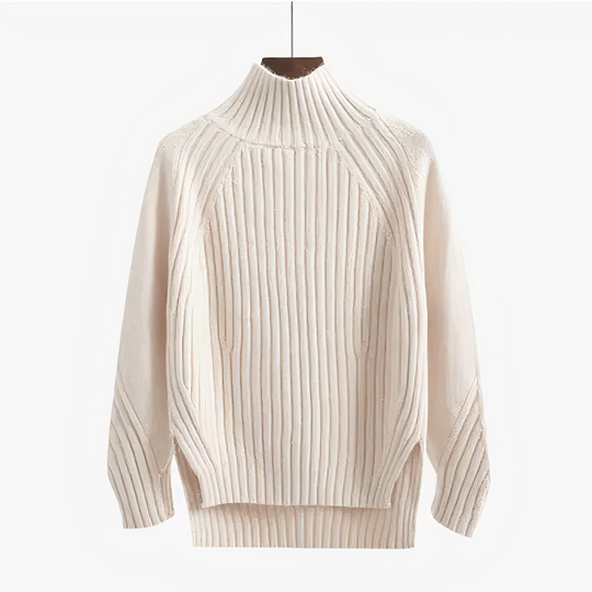R&B | Rippstrick hochabschließender Pullover