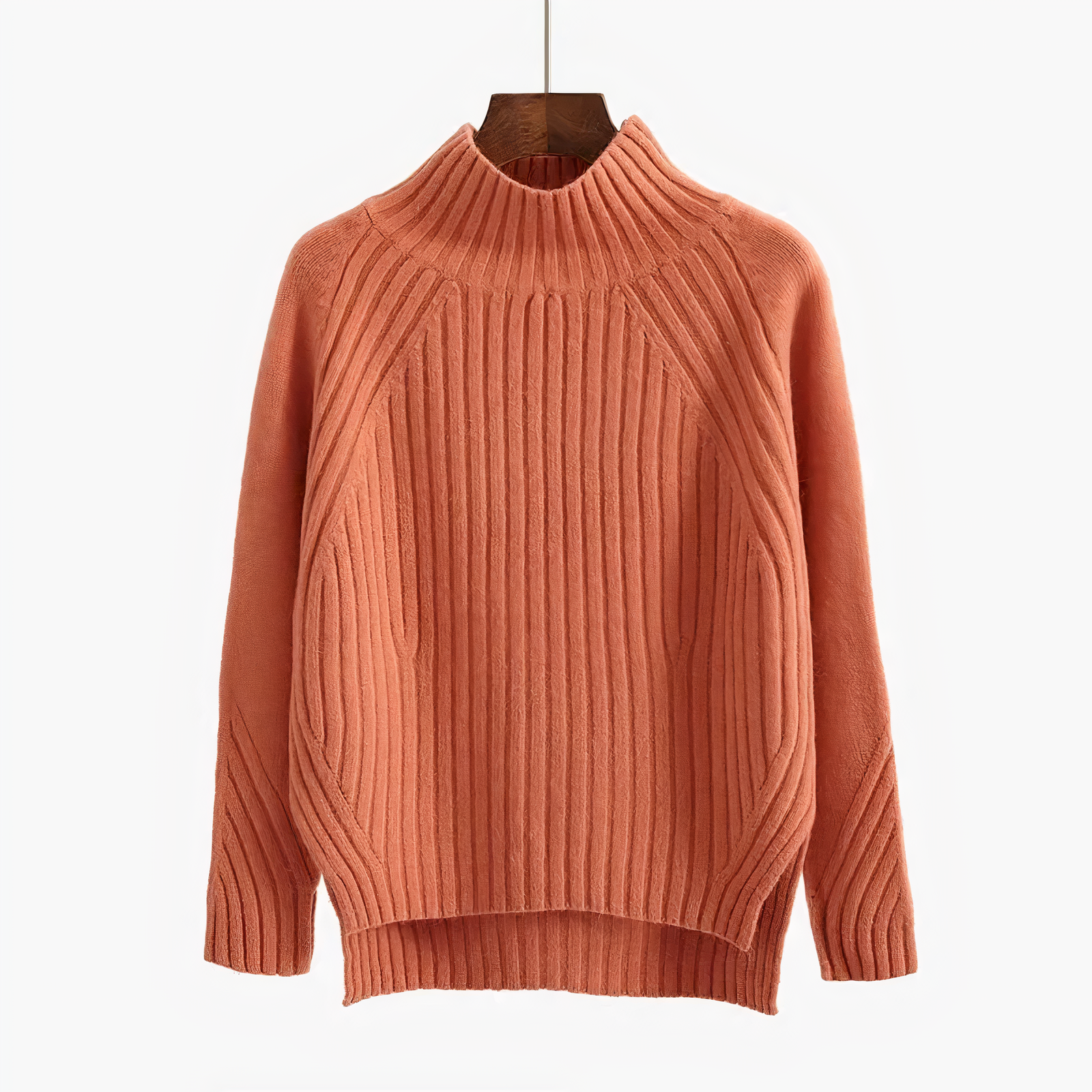 R&B | Rippstrick hochabschließender Pullover
