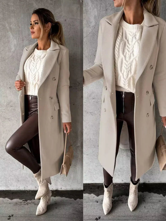 Lange und elegante Winterjacke