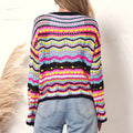R&B | Bunte Strickjacke mit Muster Acryl Trendy und Bequem