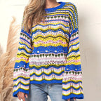R&B | Bunte Strickjacke mit Muster Acryl Trendy und Bequem