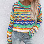 R&B | Gestreifter Strickpullover Mit Feinem Design