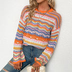 R&B | Gestreifter Strickpullover Mit Feinem Design