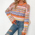 R&B | Gestreifter Strickpullover Mit Feinem Design