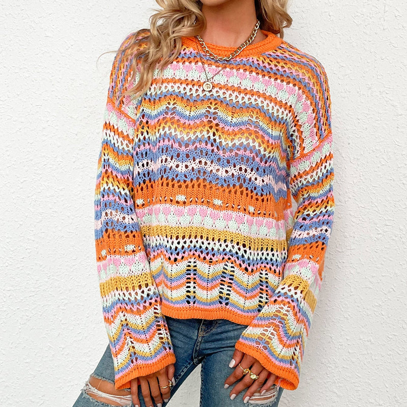 R&B | Bunte Strickjacke mit Muster Acryl Trendy und Bequem