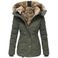 R&B | Gesteppter Wintermantel für Damen mit Fellkragen