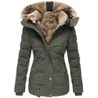 R&B | Gesteppter Wintermantel für Damen mit Fellkragen