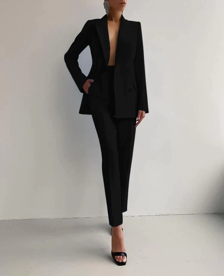Luxuriöses Blazer- und Hosen-Set für Damen
