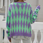R&B | Muster Strickcardigan Acryl Bequem und Farblich