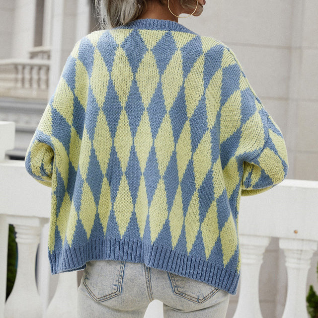 R&B | Muster Strickcardigan Acryl Bequem und Farblich