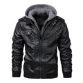 R&B | Herren Lederjacke mit Kapuze