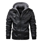 R&B | Herren Lederjacke mit Kapuze