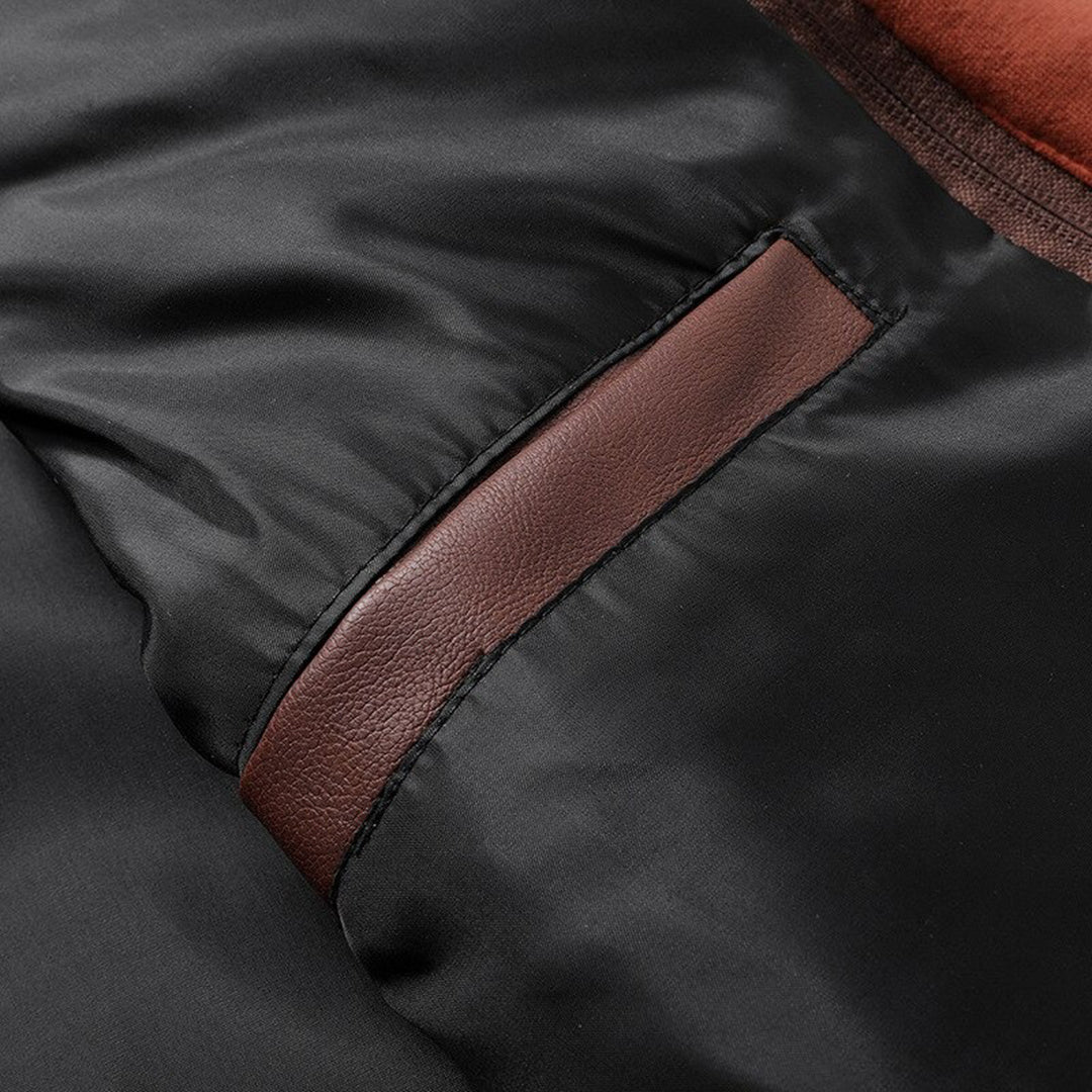 R&B | Herren Lederjacke mit Kapuze