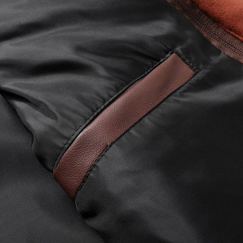 R&B | Herren Lederjacke mit Kapuze