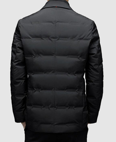 R&B | Herren Winter Puffer-Jacke - Blazer-Stil mit gesteppten Einsätzen