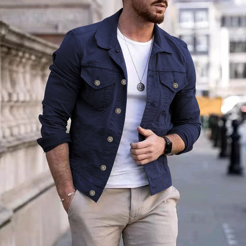 R&B Lässige Herren-Jeansjacke