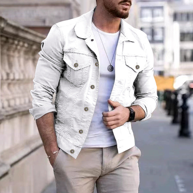 R&B Lässige Herren-Jeansjacke