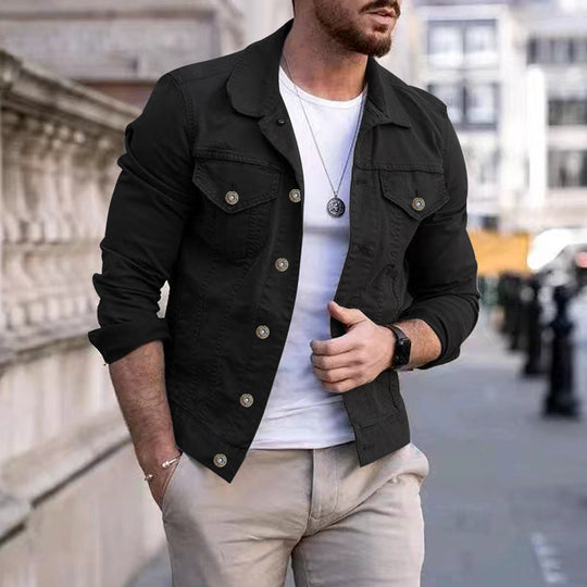 R&B Lässige Herren-Jeansjacke