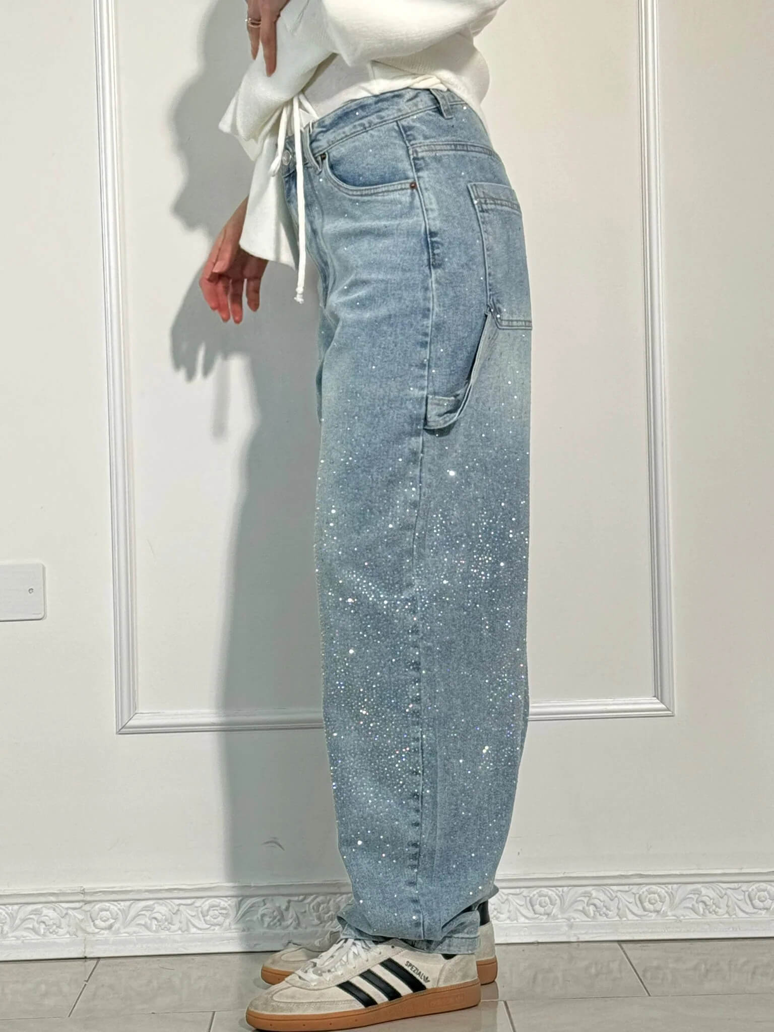Damen Jeans mit Diamant-Optik & Klassischem Schnitt | R&B