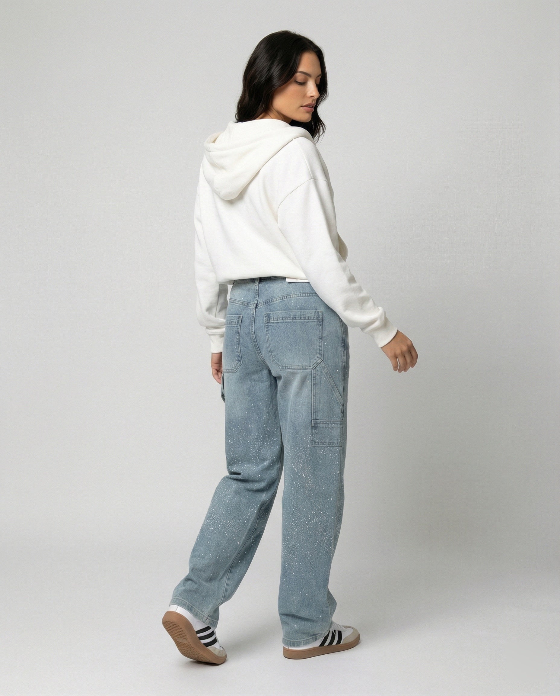 R&B | Jeans mit Glänzenden Details Trendy und Komfortabel