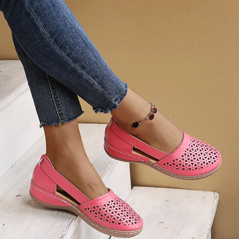 Heidi-Mode | Perforierte Slip-On Ballerinas