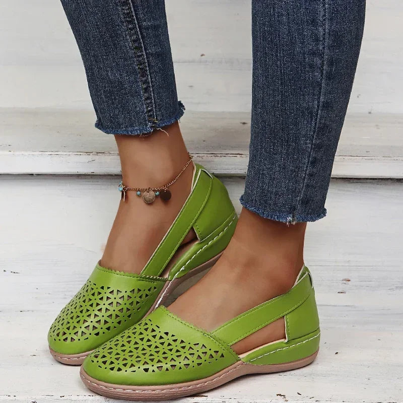 Heidi-Mode | Perforierte Slip-On Ballerinas