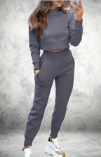 R&B | Schicker Trainingsanzug mit Langen Ärmeln und High Waist Hose