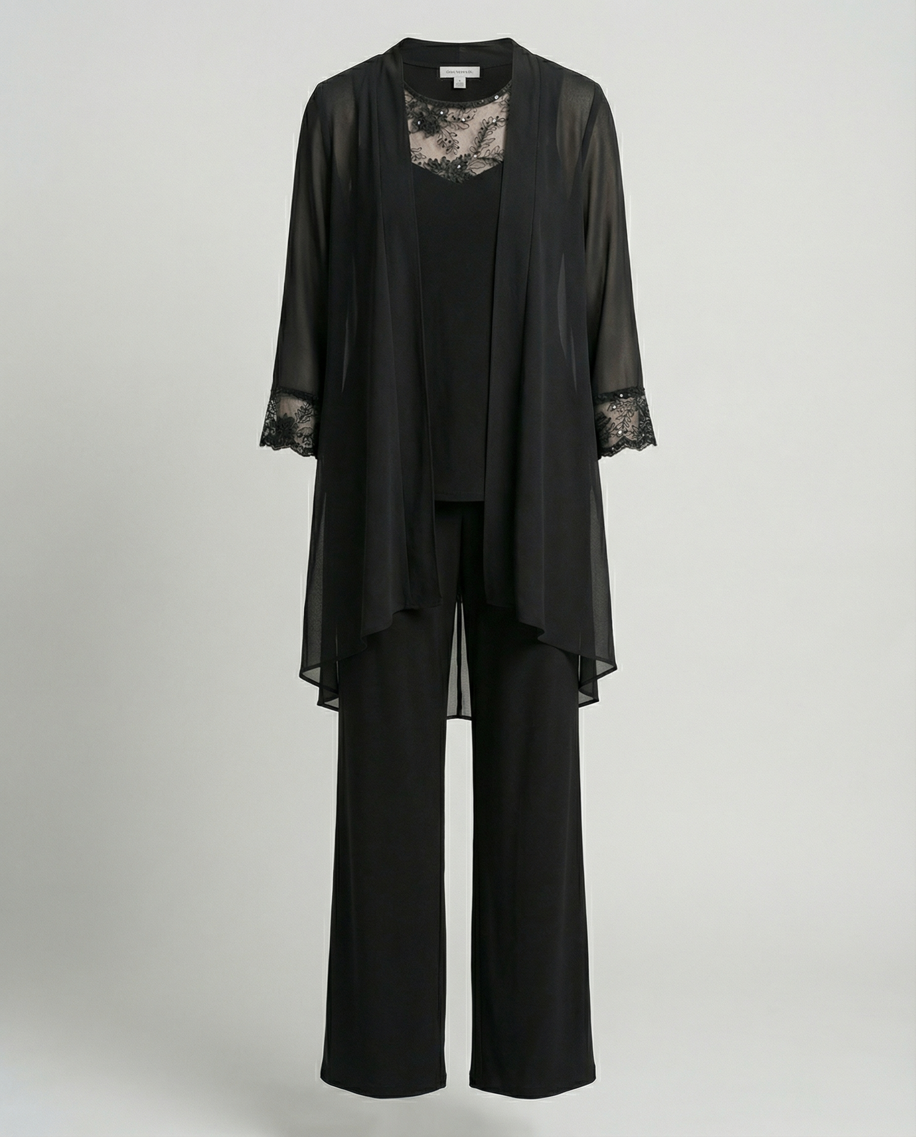 R&B | Damen Dreiteiler Mit Transparenter Jacke Und Hose