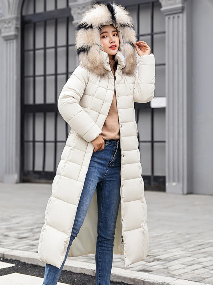 R&B | Stylischer Lange Puffer Mantel für Damen Wintermode