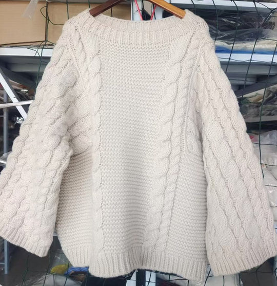 R&B | Grober Zopfmusterpullover