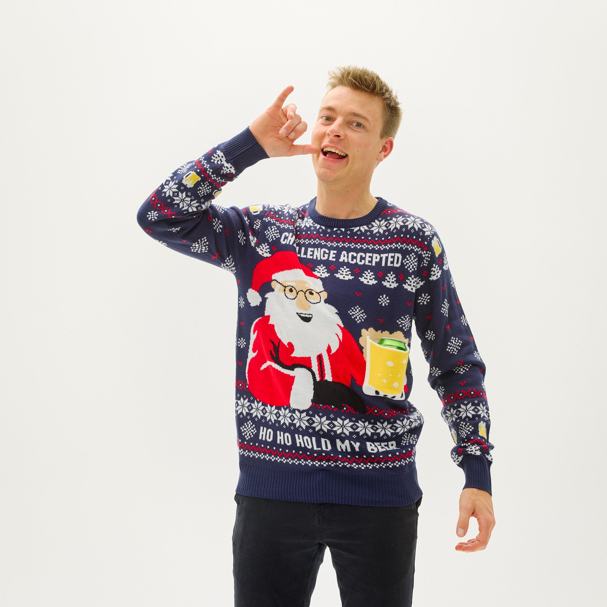 R&B | Ho Ho Hold My Beer Sweatshirt Herren