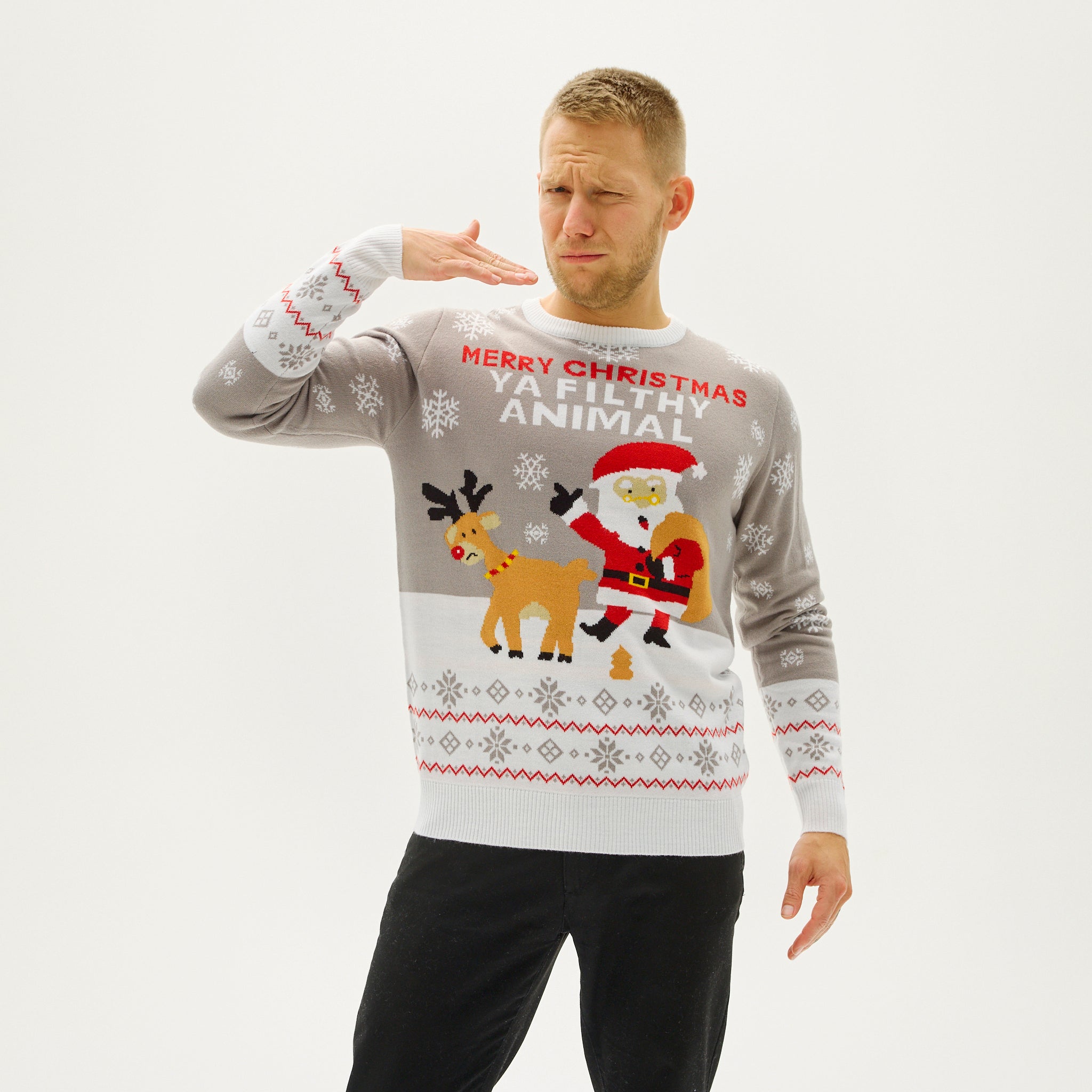 R&B | Ya Filthy Animal Weihnachts-Pullover Herren
