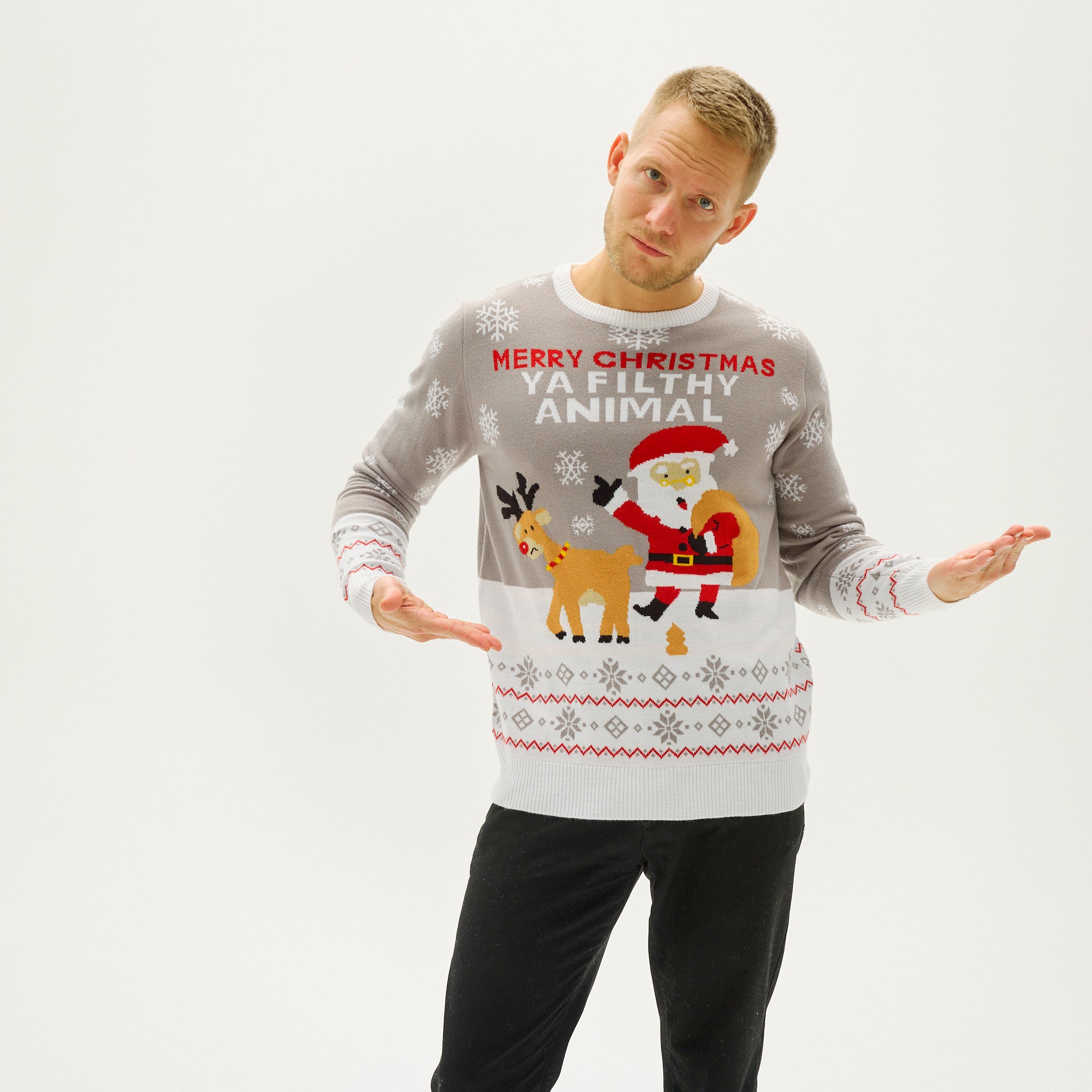 R&B | Ya Filthy Animal Weihnachts-Pullover Herren