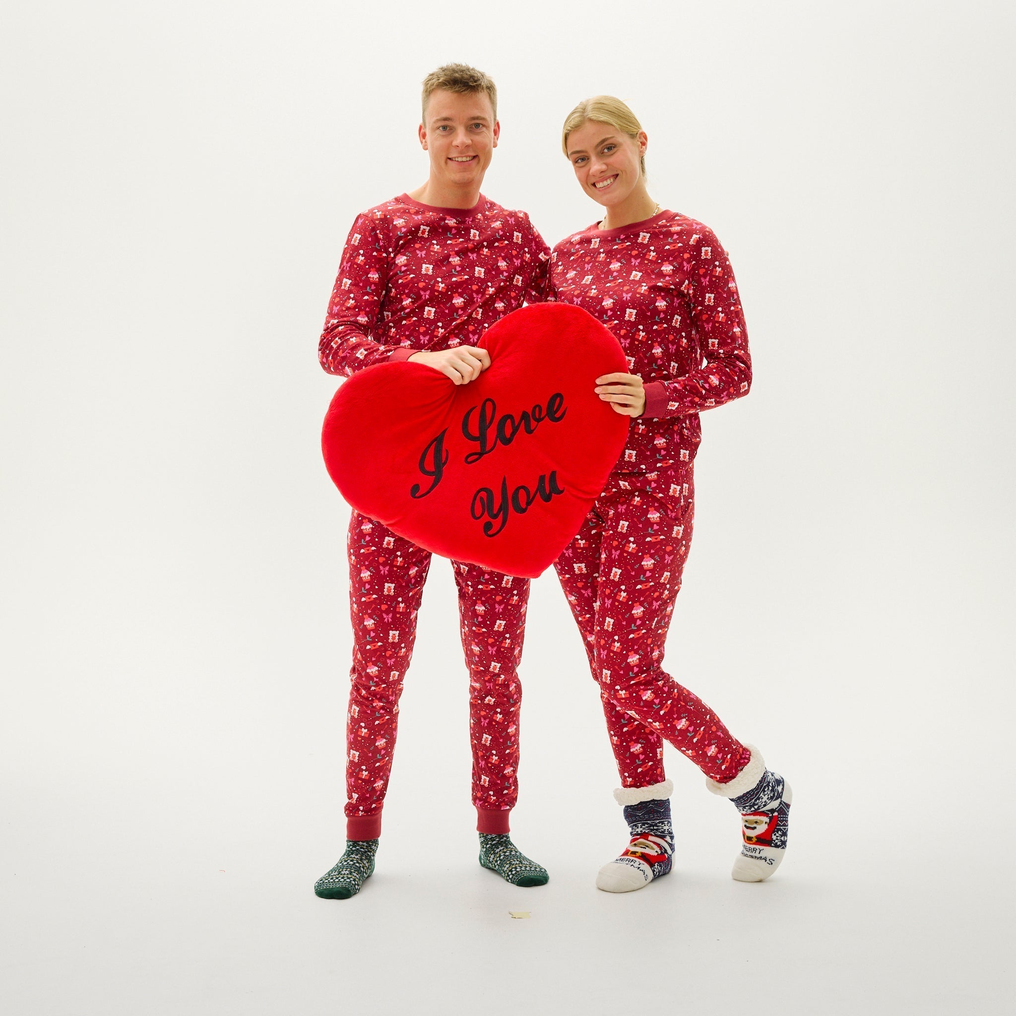 R&B | Valentinstag Weihnachts Schlafanzug Rot Kinder
