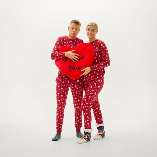 R&B | Valentinstag Weihnachts Schlafanzug Rot Kinder