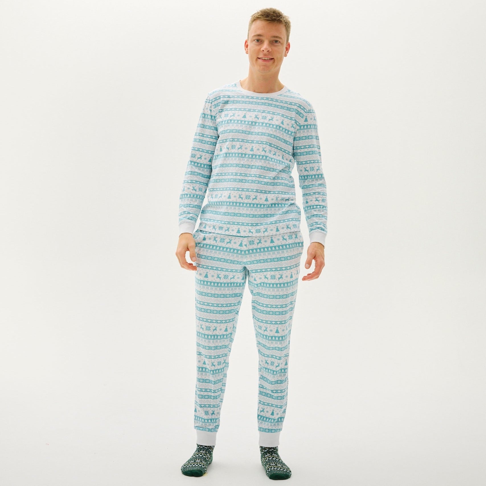 R&B | Weihnachts-Pyjama mit Weihnachtsmotiven für Männer
