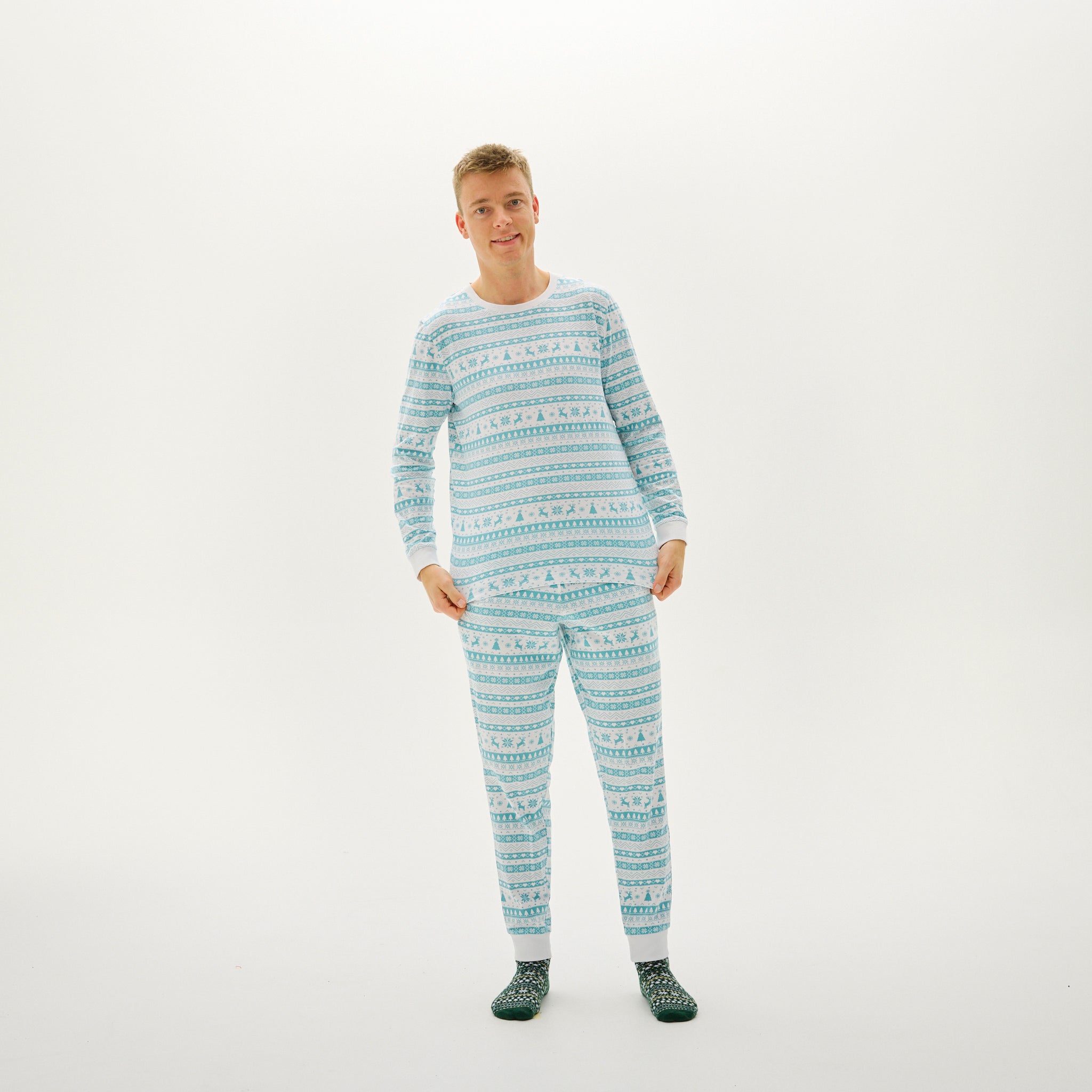 R&B | Weihnachts-Pyjama mit Weihnachtsmotiven für Männer